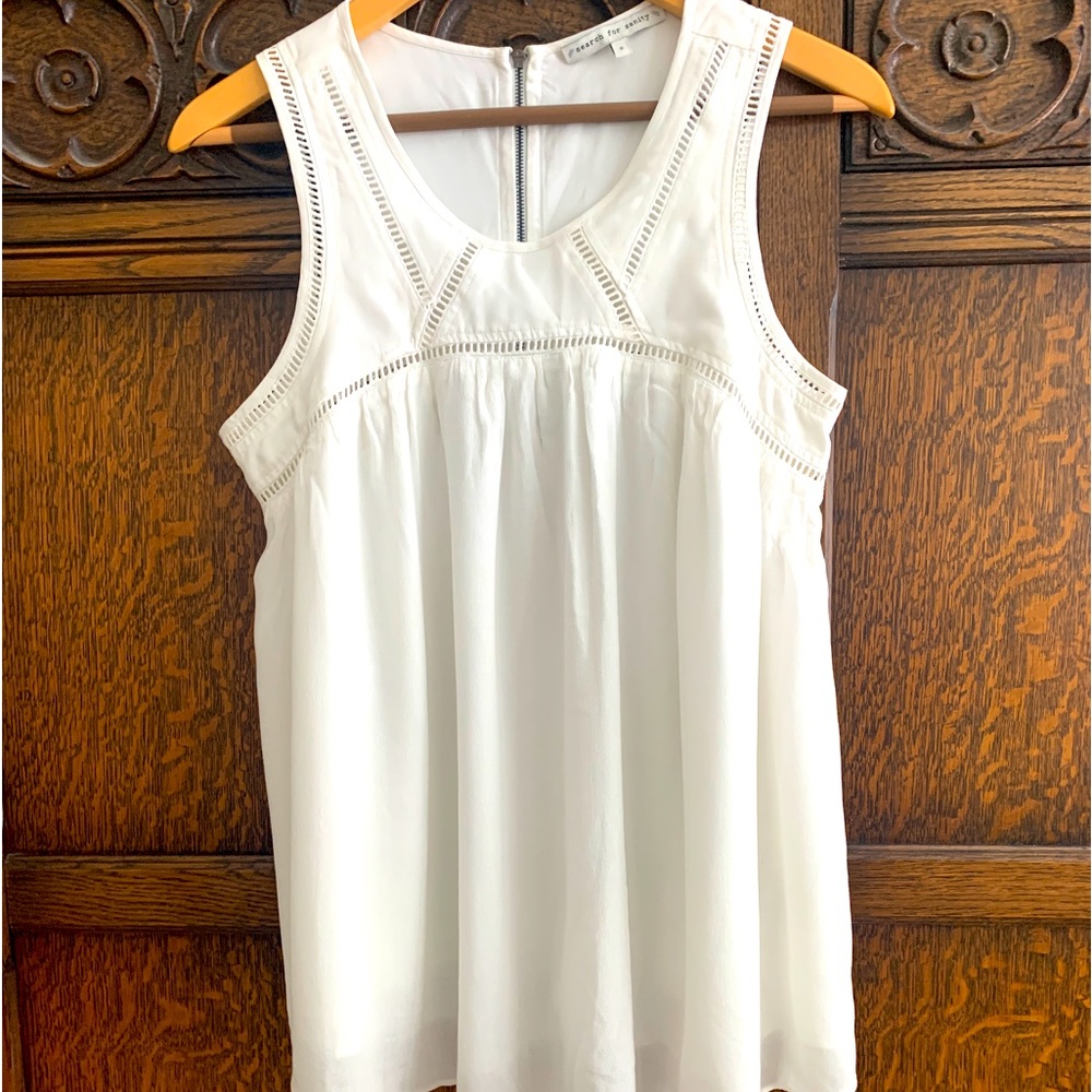NWOT Search for Sanity White Top size Small